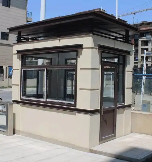 真石漆保安亭岗亭户外欧式景区治安亭物业高档小区门卫值班室岗亭(图