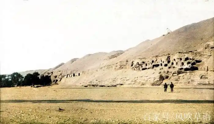敦煌老照片:1914年的月牙泉和莫高窟