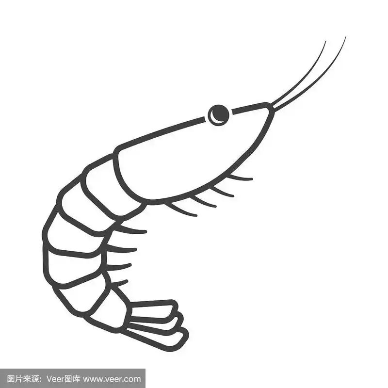 虾图标线性执行简单孤立