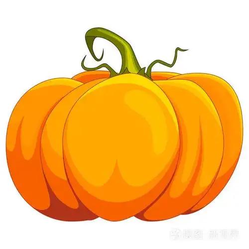 卡通南瓜矢量插图, 在白色背景上隔离插画-正版商用图片114hmw-摄图新