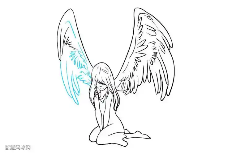 堕落的天使简笔画教程