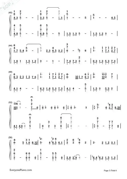 memory-记忆双手简谱预览3