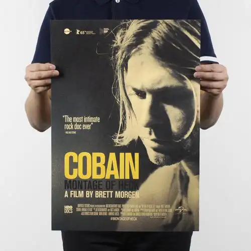 【h0769】柯本涅槃乐队/d款/摇滚/牛皮纸海报酒吧装饰画51x36cm