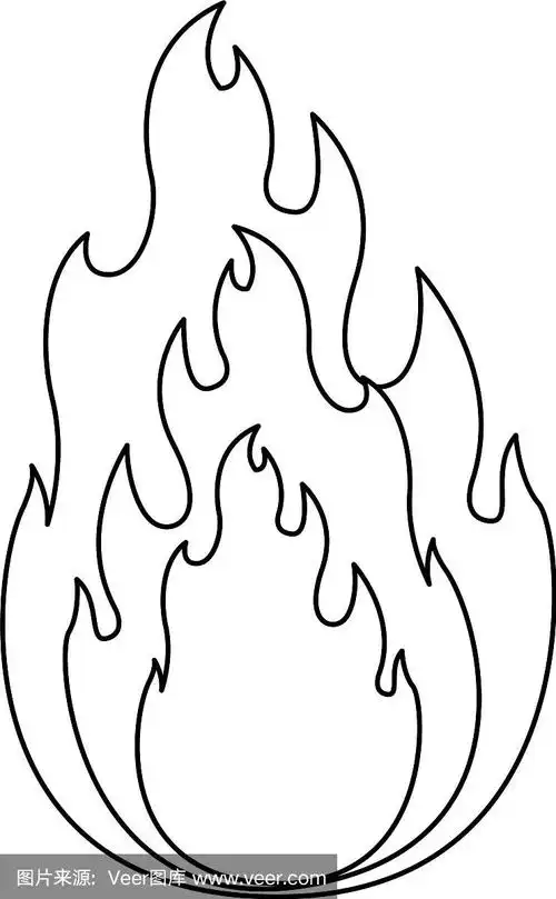 单色剪影火焰在特写
