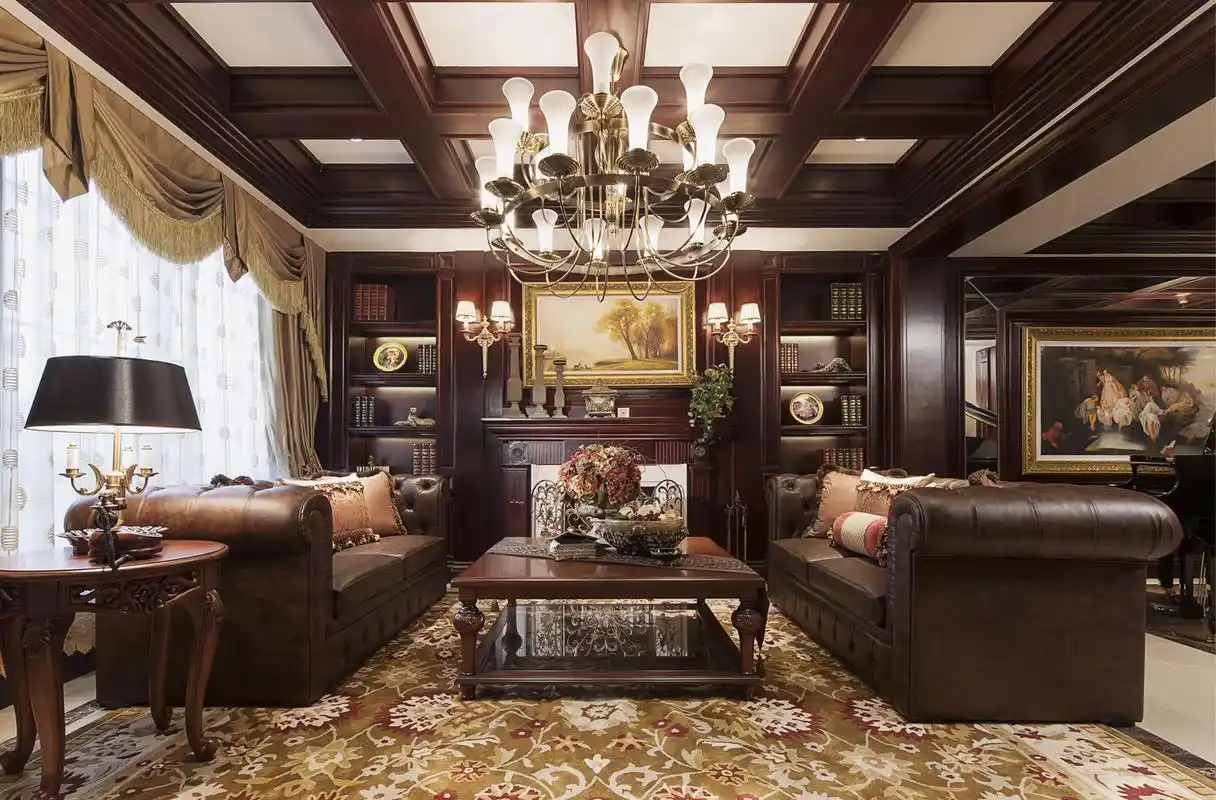 绿港装饰两室一厅 美式古典风格 92平米