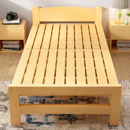 一米1宽的单人床60-120厘米可折叠学生家用简易小床实木板松木床