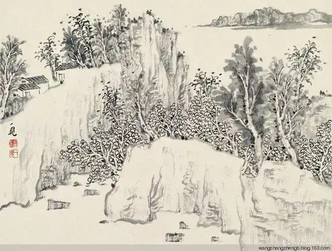 潘一见山水作品欣赏