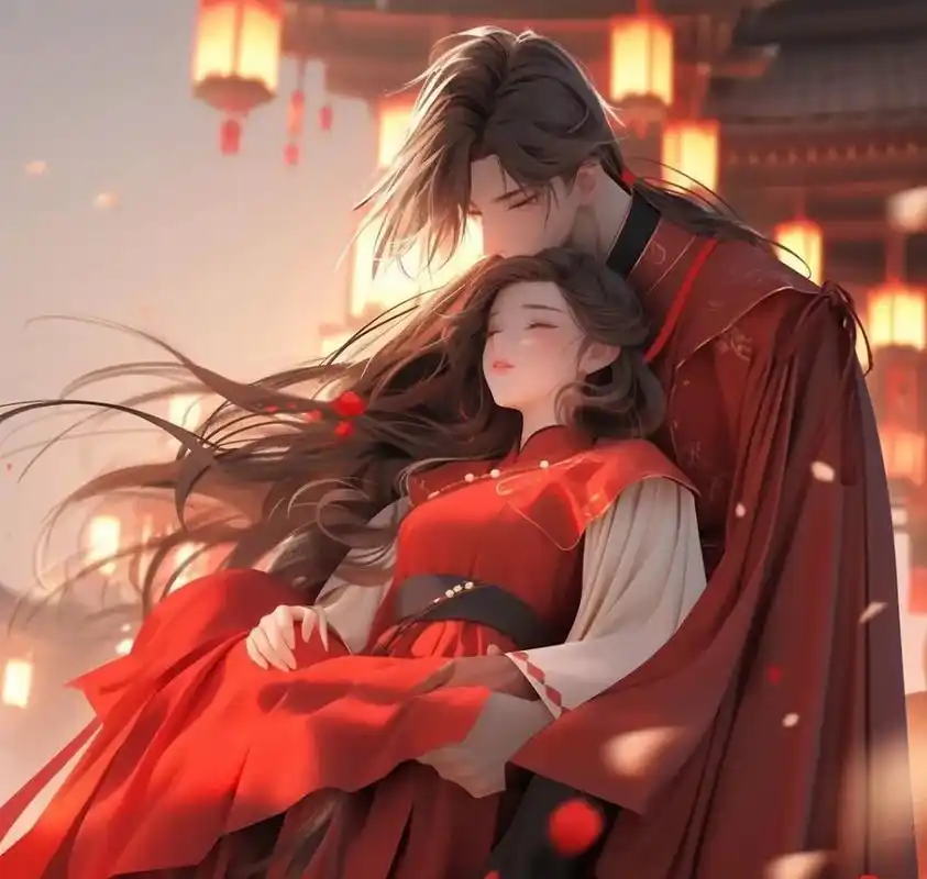 甜酥酥古风情侣头像|红衣系列