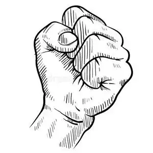 抗议物资抗议拳头素描照片