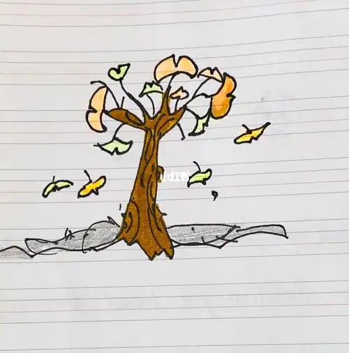 可爱银杏简笔画