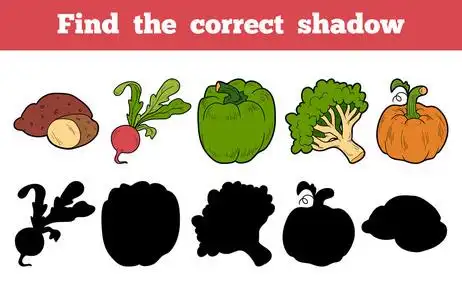 蔬菜影子连线图片