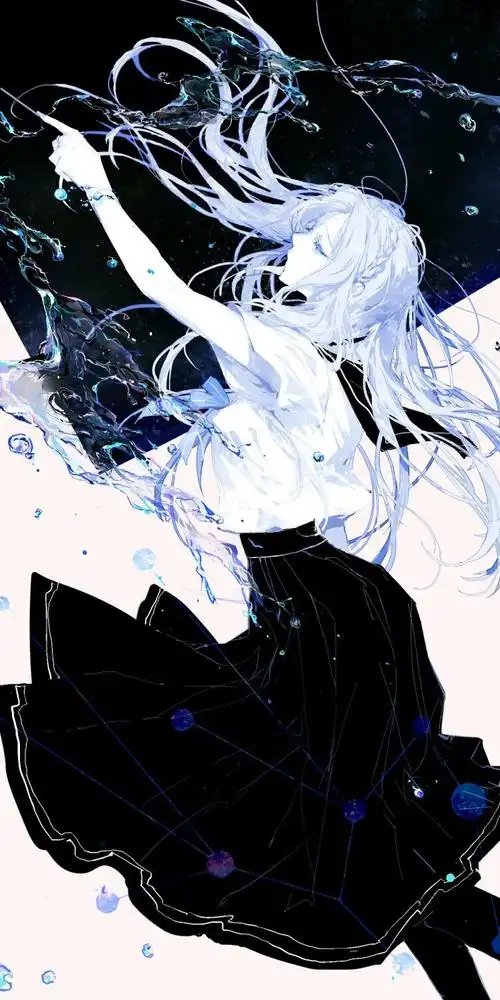 星座少女,蓝发,制服 _ 哈哈最爱的二次元 动漫 插画 人物[图片专辑]