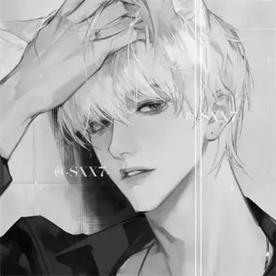动漫帅哥头像黑白图片