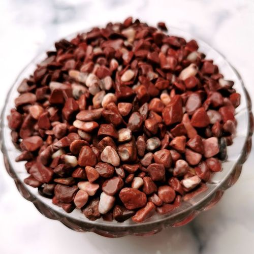 天然鸡血红原石鱼缸造景水族箱装饰胭脂红石头小白石头水磨石原料