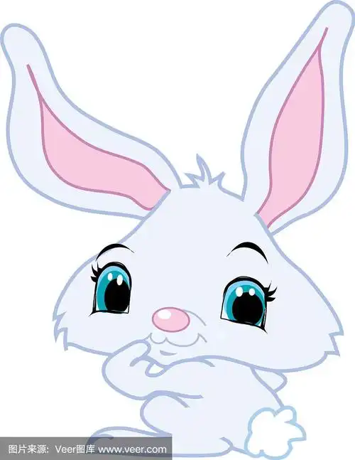 可爱的兔子的尾巴