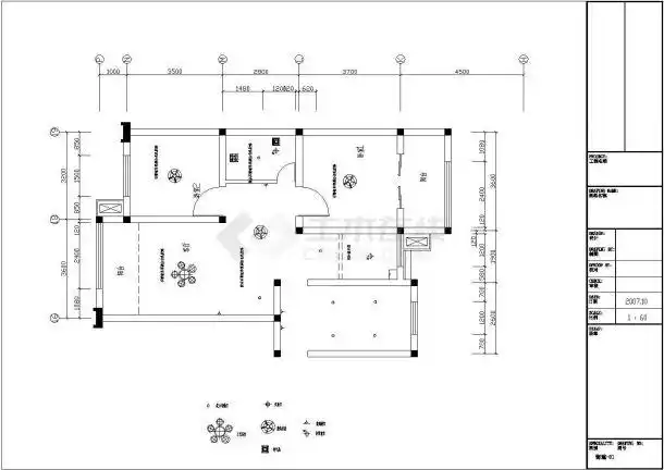 某豪宅室内装修cad施工设计图纸_其他室内装修_土木在线