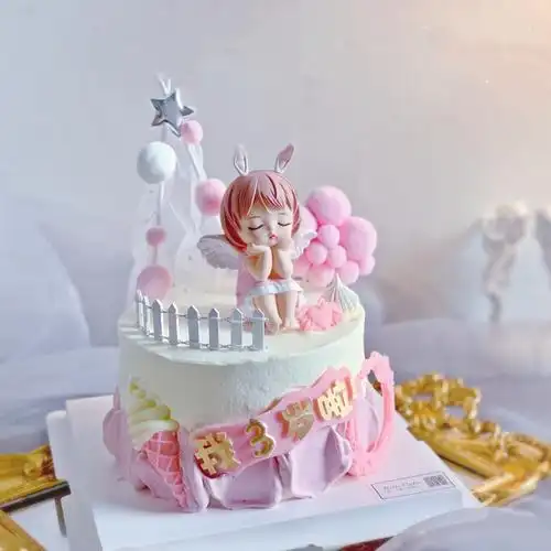 安妮公主生日蛋糕创意定制长沙同城配送女孩女孩儿儿童新鲜生日蛋糕