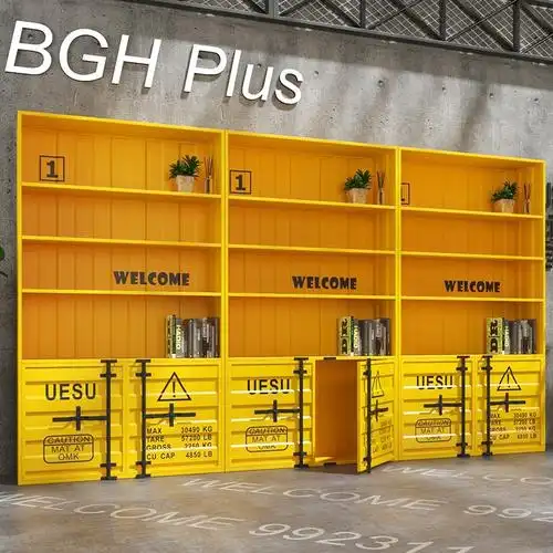 复古工业风展示柜创意集装箱置物架展示架商用产品手办样品陈列柜