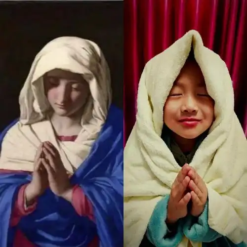 皋兰县城关幼儿园庆"六一"创意活动——世界名画模仿秀