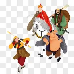 师徒四人免抠元素pngpsd西游记卡通人物形象猪八戒元素pngpsd西游记