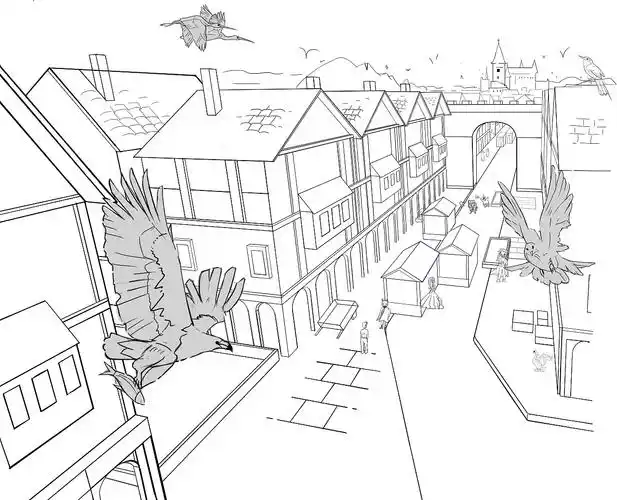 透视场景练习|插画|创作习作|z23091347 - 临摹作品 - 站酷 (zcool)