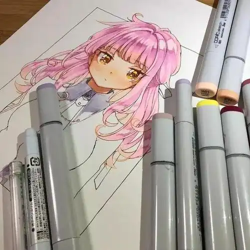 【马克笔手绘】马克笔动漫手绘范本,迫不及待想分享一下 - 元艺考