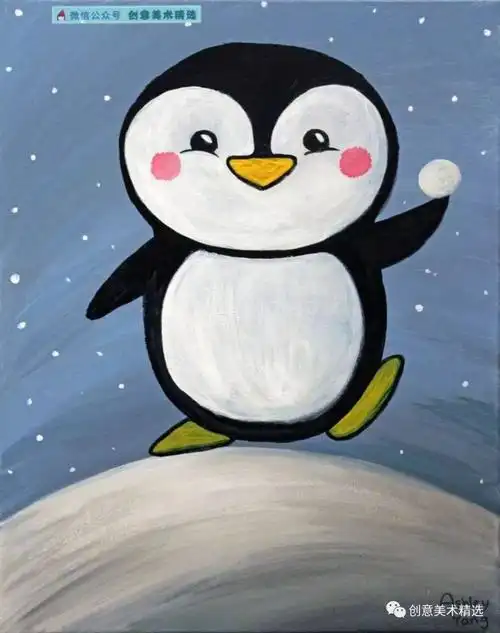 冬季色彩临摹必备20张冬季主题创意美术作品