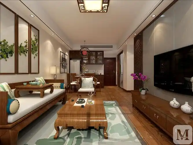 0万126㎡中式三房装修103平 现代中式设计