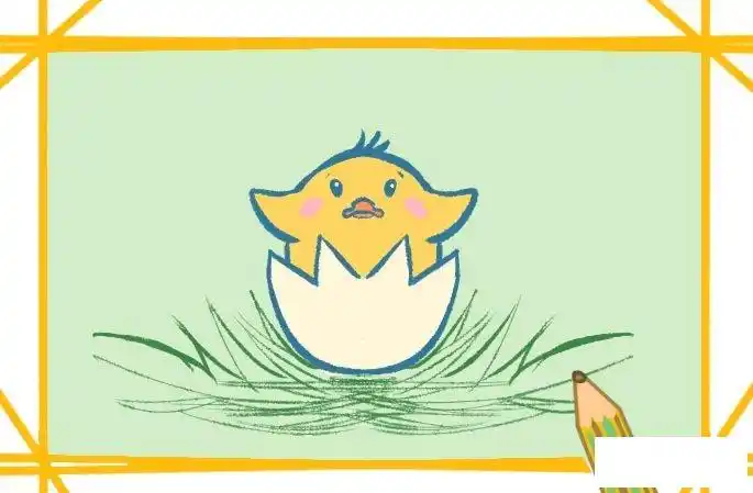 卡通简笔画彩色步骤图