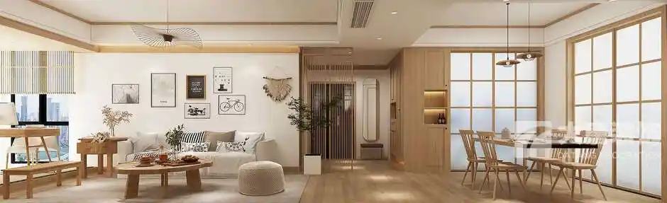 株洲大唐装饰磐龙世纪城134㎡日式风格装修效果图