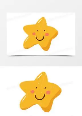 卡通可爱小星星png素材60创意合成卡通手绘黄色的小星星10散状卡通小