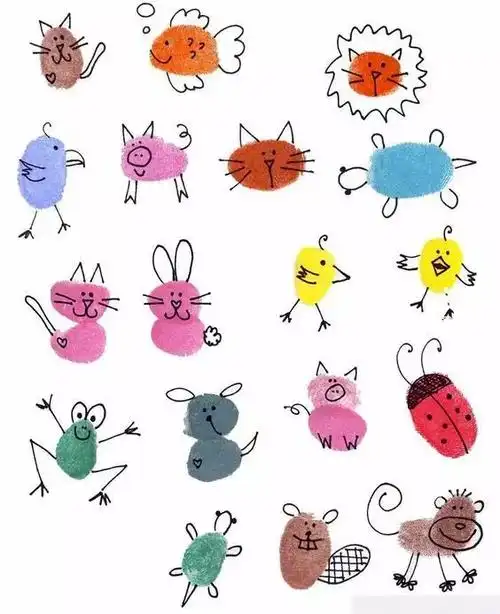 动动手指来画画80种指印画掌印画让孩子爱到停不下来