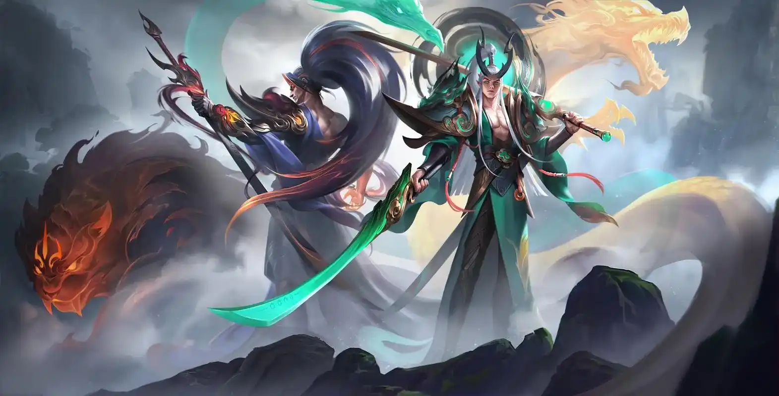 《龙神· 虎只》插画美宣&角色设计.帅哭我了!「拳头游戏 70 - 抖音