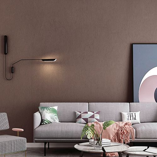 简约卧室客厅壁纸无纺素色长纤咖啡色米色暖色系7色北欧轻奢优惠券