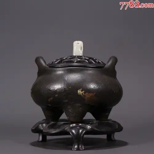 旧藏铜胎凤眼耳香薰炉