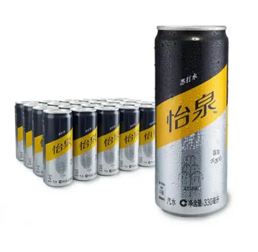 怡泉苏打水 330ml*24罐整箱含气饮料 江浙沪 易拉罐怡泉柠檬苏打水330