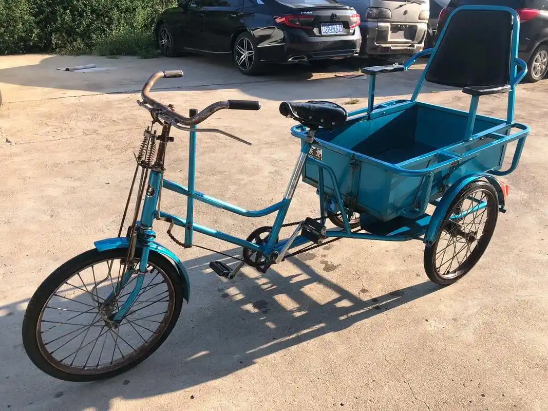 本人珍藏13年 帝都人力三轮自行车白底红字大牌91铁龙三马 - 抖音