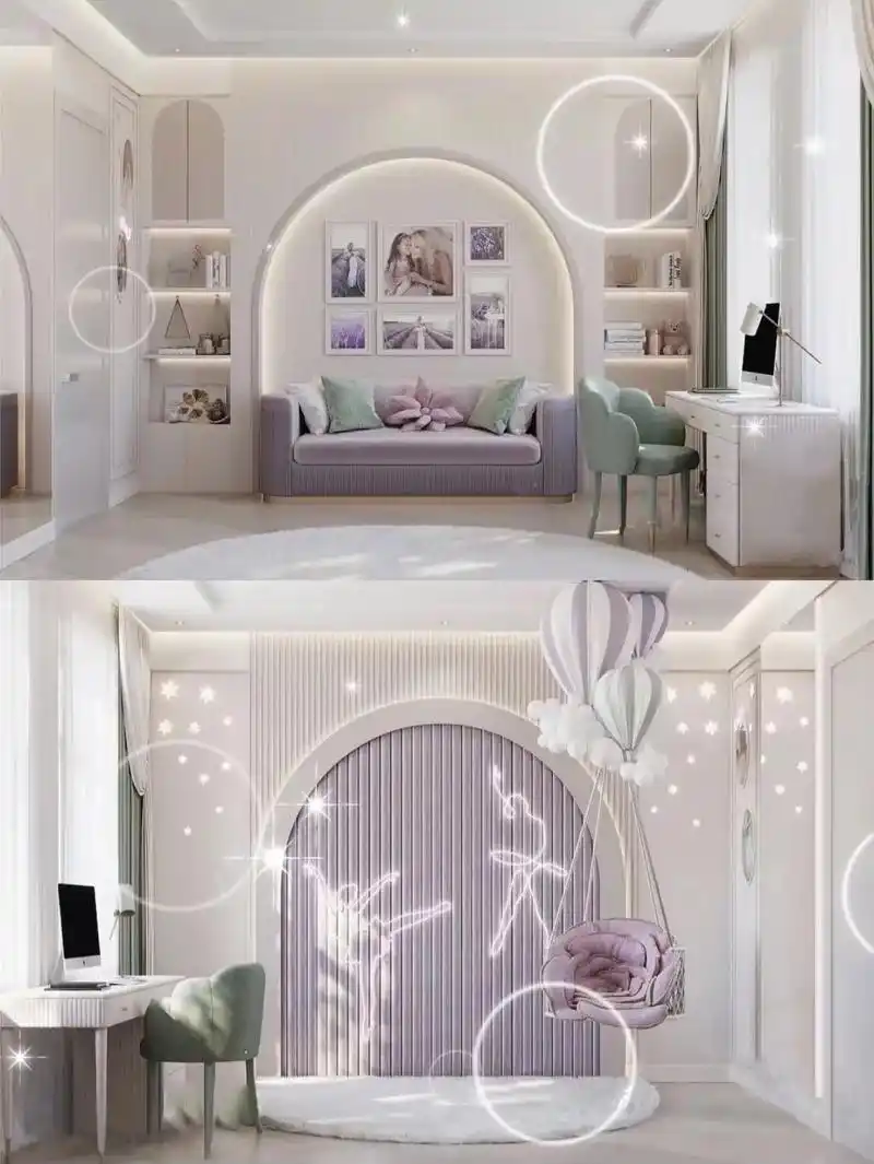 属于自己的粉紫色的法式城堡 梦幻公主房.#法式家具 #奶油温 - 抖音