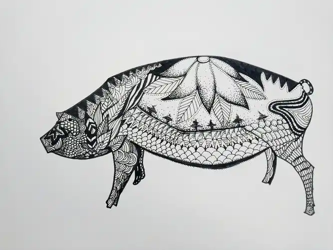 黑白装饰画 丨动物