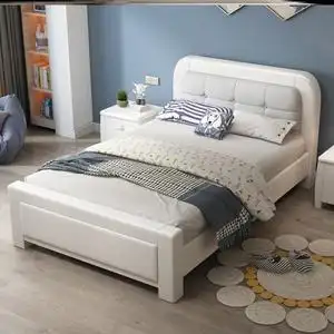 宜家单人床1.2米小户型1.35m宽白色一米二儿童简约家用定制