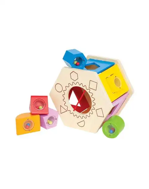 德国hape玩具专场德国hape1岁 六角分类积木盒e0407e0407_唯品会