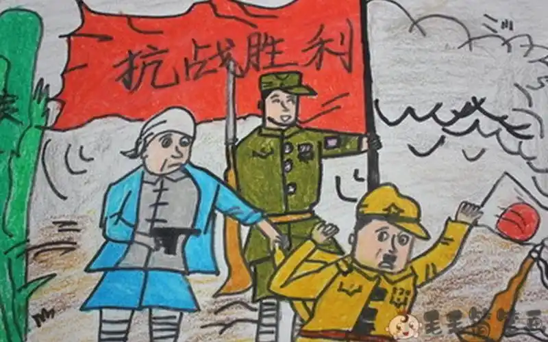 长征儿童画,红色故事儿童画 - 毛毛简笔画