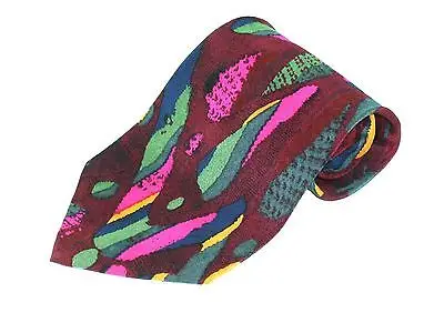mens silk neck tie by coogi australia abstract necktie