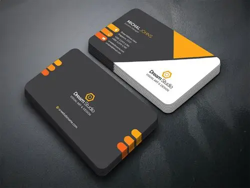 名片模板 广告设计名片 > 四色企业商务名片设计模板素材图片参数