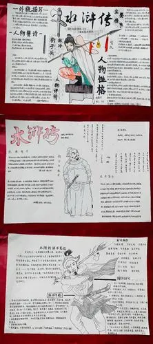 15.16班《水浒传》手抄报合集