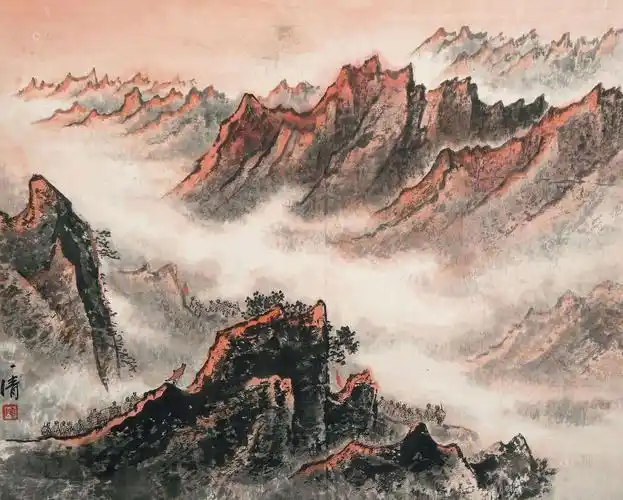 【井冈山 立轴 设色纸本】拍卖品_图片_价格_鉴赏_绘画_雅昌艺术品