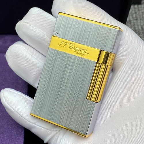 dupont都彭打火机男士朗声打火机高档充气体纯铜加强版拉丝