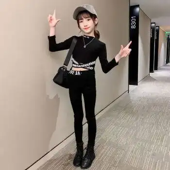 女童安全裤儿童打底裤长裤子春秋夏季薄款中大童女孩秋款紧身裤瑜伽裤