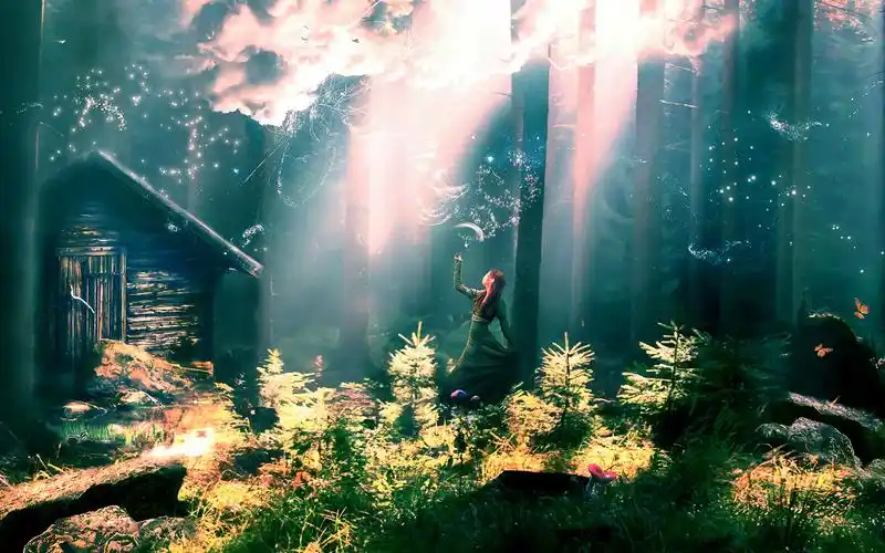 童话中的森林女孩