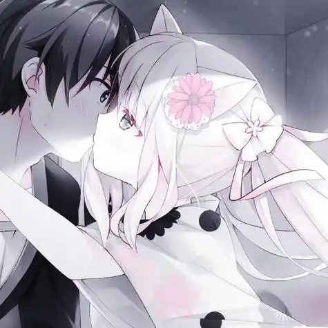 qq动漫情侣头像一男一女唯美,无牵无挂只要在心上就好